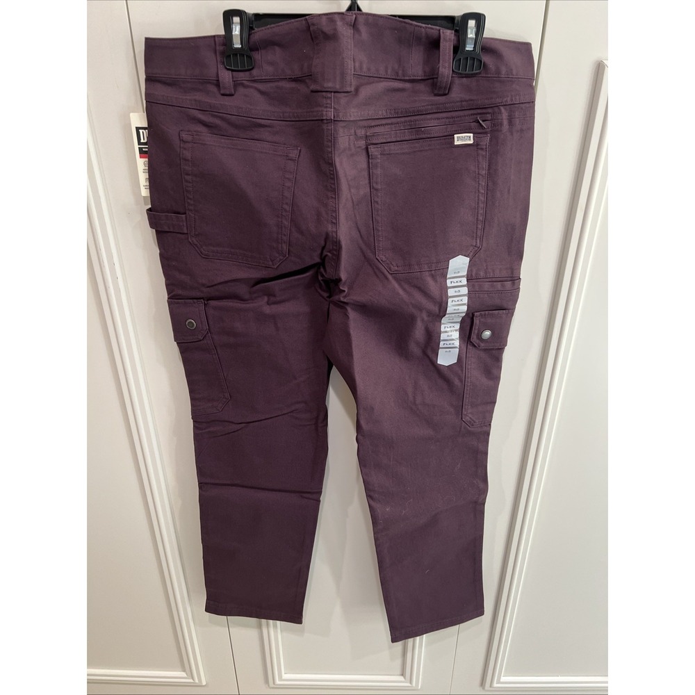 Duluth Flex Fire Hose Slim Leg Cargo Pants Women's Size 14 X 29 Elderberry Work - Picture 5 of 9